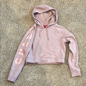 Pink Hoodie with Logo Sleeve